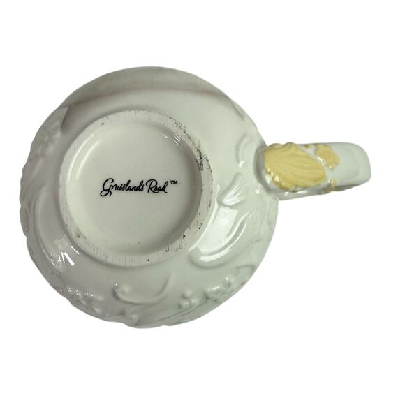 Grasslands Road White Pink Easter Bunny Rabbit Whimsical Ceramic Coffee Mug - Picture 6 of 7